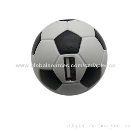 5V/1A Mobile Phone Charger, Fold-able US Plug, Football Shaped
